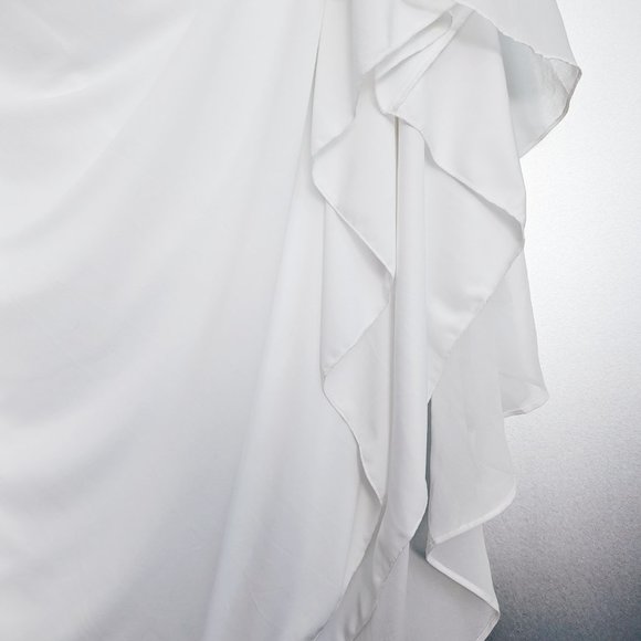 Long Elegant Maxi Skirt - White with sheer and solid layers - Never Worn - Picture 2 of 7